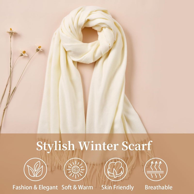 Premillow Scarfs for Women, Winter Scarf, Classic Pashmina Shawls and Wraps, Cashmere Feel Scarfs for Women, Long Scarves - Image 4